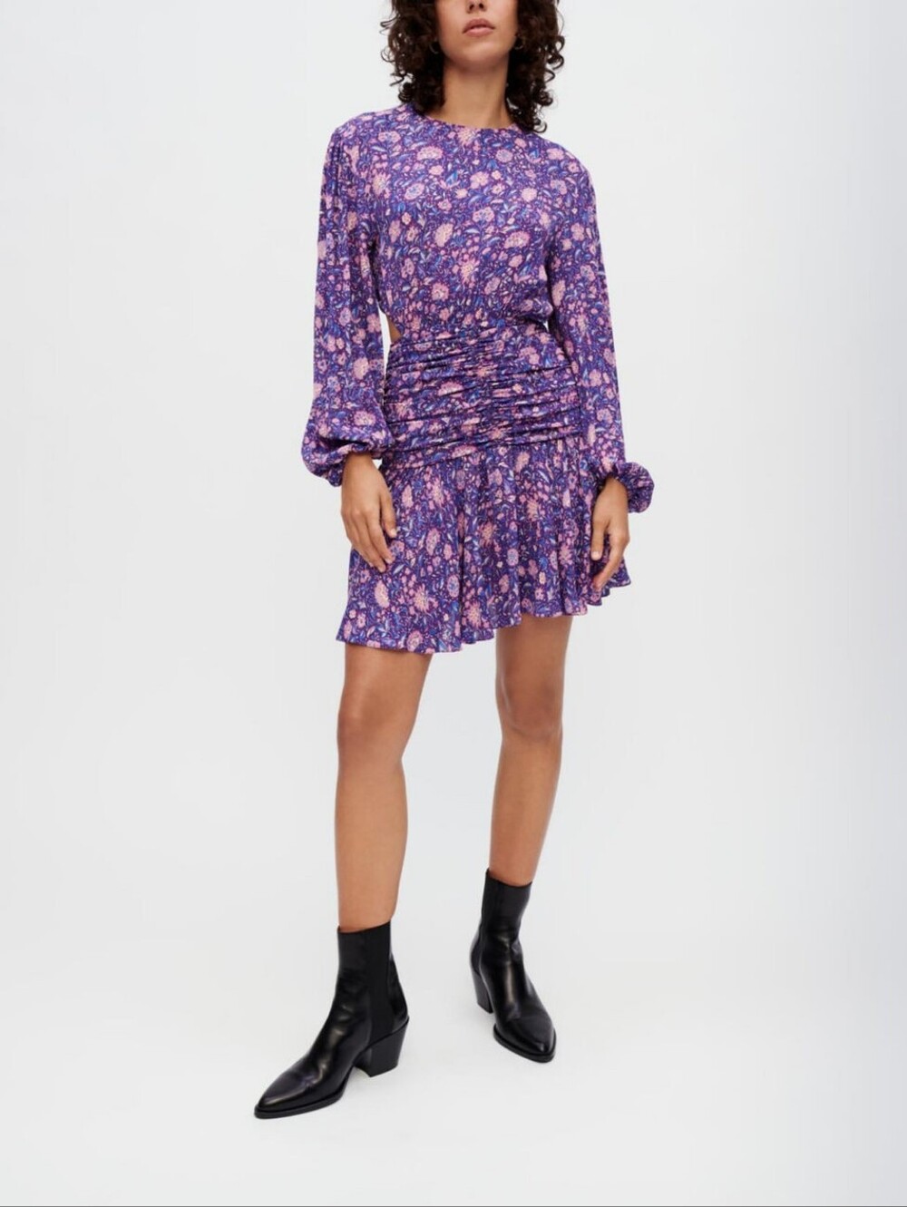 Maje Dahlia printed viscose dress 34